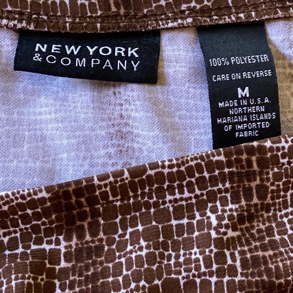 𝅺NEW York & Company A-Line Skirt MILK CHOCOLATE BROWN size Medium - Picture 2 of 8